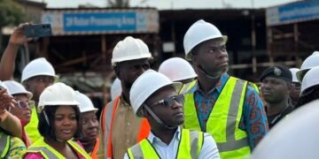 Health Minister Hon Kwabena Mintah Akandoh leads inspection La General Hospital