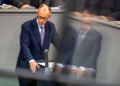 German Chancellor Friedrich Merz speaks in the bundestag.