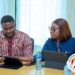 The Administrator of the Ghana Medical Trust Fund, Ms. Obuobia Darko Opoku, Leading the delegation