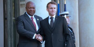 President Mahama with President Macron