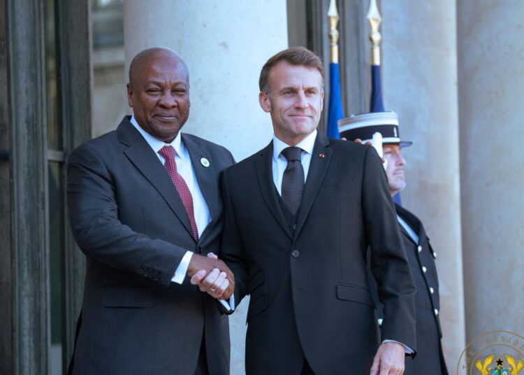 Mahama, Macron Deepen Ghana–France Partnership at Paris Peace Forum 1 President Mahama with President Macron