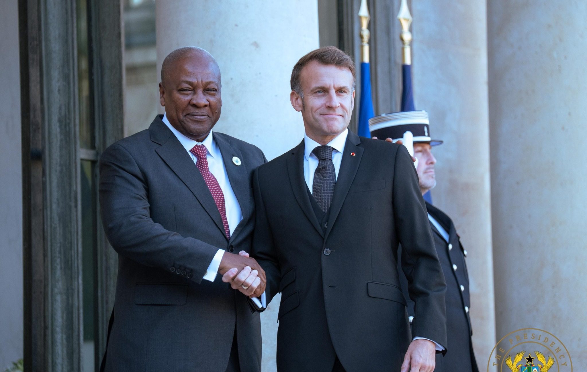 President Mahama with President Macron