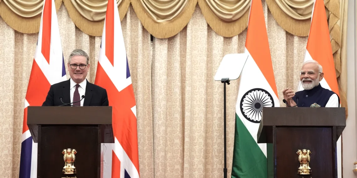 Starmer Touts New UK-India Trade Deal 1 UK Prime Minister, Keir Starmer and India's Prime Minister, Narendra Modi.