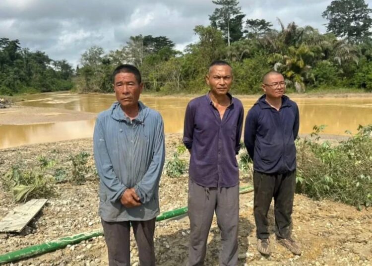 Galamsey: NAIMOS Strikes in Hiawa Koofrom, Arrests Chinese Miners 1 Chinese Nationals