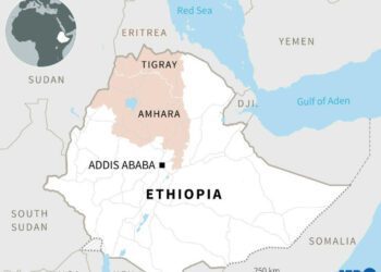 Tigray Forces Seize Airports As Tensions Rise 5 map of Ethiopia showing Tigray and Amhara regions