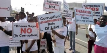 Protest over corruption in Ghana