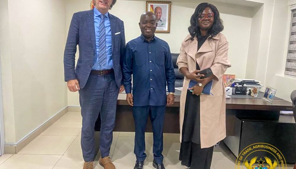 Mr. Luc Strybol, Vice President for the Americas and Africa at FIT, Hon. Sampson Ahi, Deputy Minister of Trade, Agribusiness and Industry, and Ms. Florence E.N.A. Acolatse, Trade Advisor at FIT’s Accra representation