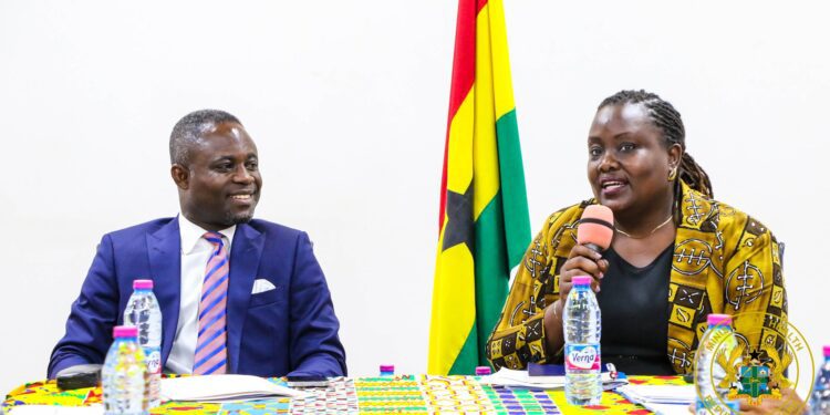 WHO Pays Courtesy Call on Health Ministry with Support for Healthcare 1 Hon. Kwabena Mintah Akandoh, Minister for Health (to the left) and Dr. Fiona Braka, WHO Country Representative to Ghana.