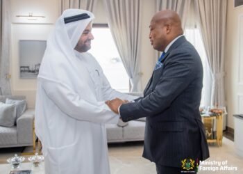 Ghana Strengthens Partnership with Qatar on Visa and Labor Export Negotiations 5 Hon. Samuel Okudzeto Ablakwa, Minister for Foreign Affairs with His Excellency Dr. Mohammed bin Abdulaziz Al-Khulaifi, Qatari Minister of State for Foreign Affairs