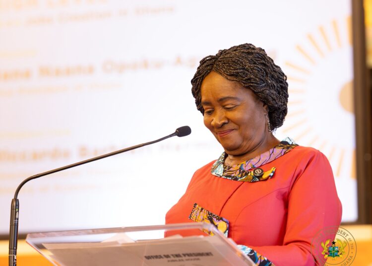 Ghana Backs Youth Creativity with Digital and Green Job Initiatives - Vice President @AGORA Conference 1 Ghana’s Vice President, Professor Naana Jane Opoku-Agyemang, speaking at the Africa Growth and Opportunity—Research in Action (AGORA) Conference in Palermo, Italy