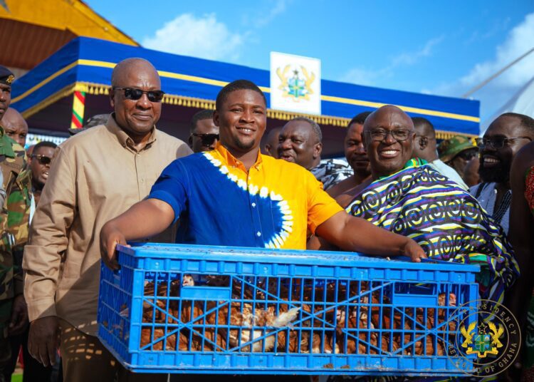 President John Dramani Mahama at the launch of the  Nkoko Nkitinkiti initiative