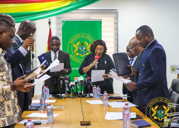 Health Minister Swears in Advisory Board to Strengthen Sector Governance 1 The Minister for Health Swearing in Board Members