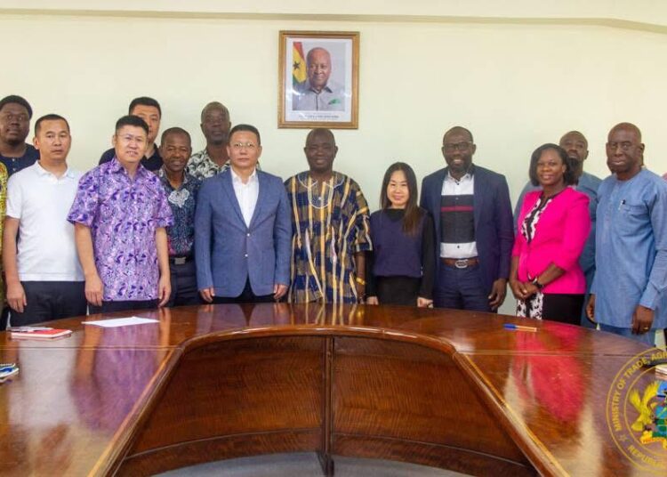 Hon. Sampson Ahi with the Chinese Delegation