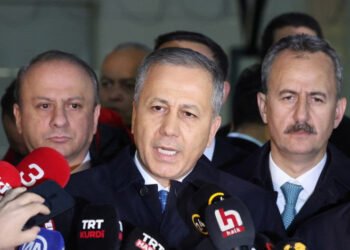 Turkey Detains 125 Islamic State Suspects 5 Turkish Interior Minister Ali Yerlikaya speaks as he visits headquarters of Turkey's aviation company TUSAS, where people were killed and over a dozen others wounded in an attack, near Kahramankazan, a town of Turkish capital Ankara, October 23, 2024. REUTERS/Stringer