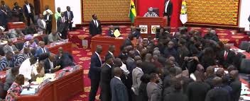 Chaotic Scene in Parliament