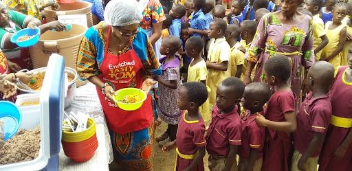 Children Being Fed At School