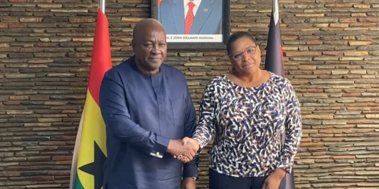 President John Dramani Mahama and Ms. Myriam Montrat