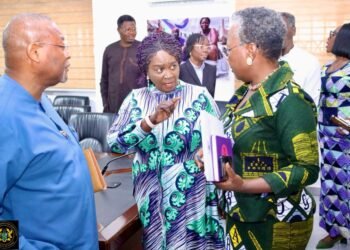 Vice President Jane Naana Opoku-Agyemang, With Hon. Emelia Arthur, Minister for Fisheries and Aquaculture