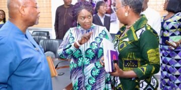 Vice President Jane Naana Opoku-Agyemang, With Hon. Emelia Arthur, Minister for Fisheries and Aquaculture