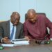 President John Dramani Mahama (R) and Finance Minister Dr Cassiel Ato Forson (L)