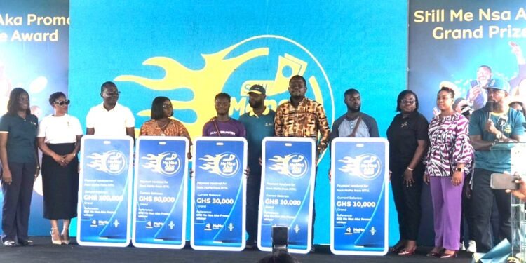 Lucky Users received their Cash Prize at the MoMo Me Nsa Aka Promo Climax