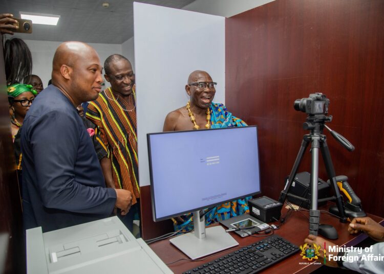 Hon. Samuel Okudzeto Ablakwa leads the Commissioning of the Oti Regional Passport Centre