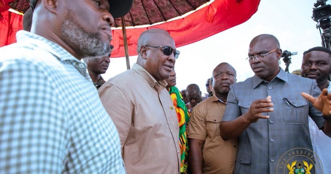 Mahama Breaks Ground for Landmark Ho Oxygen City Housing Project 1 President John Dramani Mahama leading the sodcutting ceremony of the Ho Oxygen Housing Project
