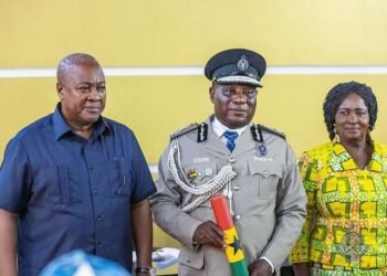 President John Dramani Mahama and IGP COP Christian Yohonu