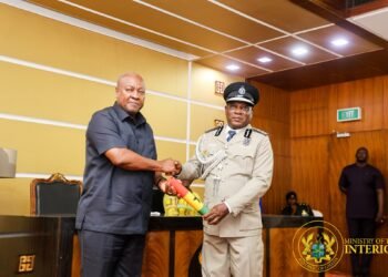 President John Dramani Mahama and IGP COP Christian Yohonu
