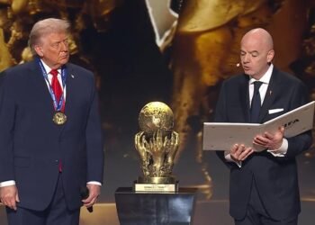 US President  Donald Trump and FIFA President Gianni Infantino