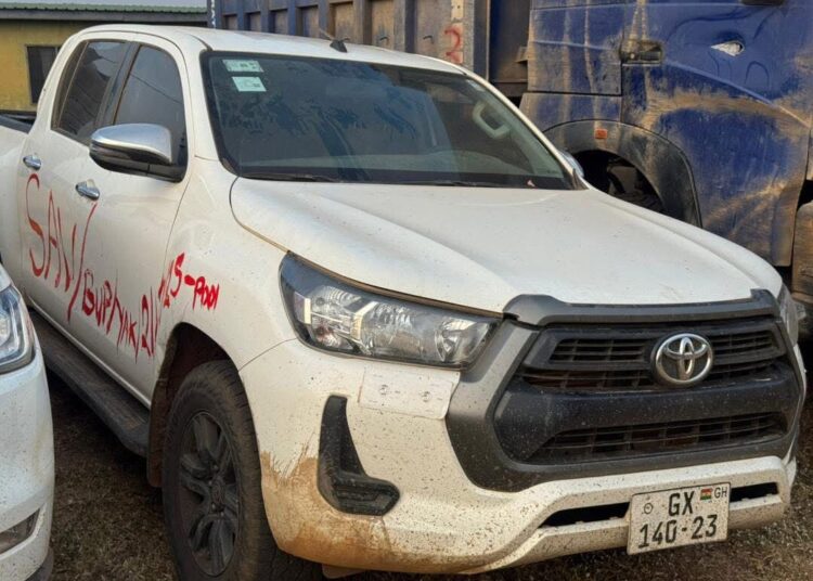 Galamsey Fight Gains Momentum in Western Region as Lands Minister Hand-overs Items to Operation Teams 1 Vehicle for galamsey operation