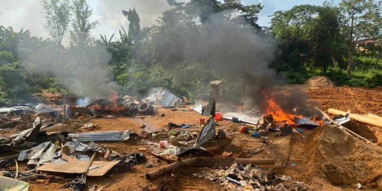 raided galamsey site