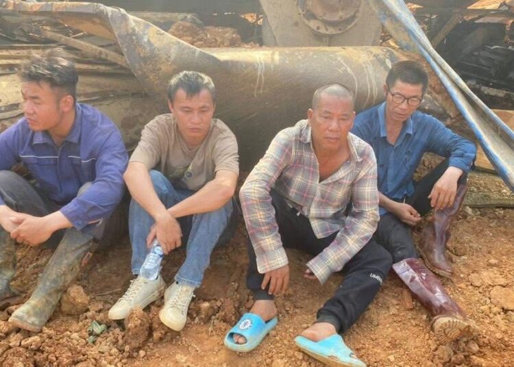 Galamsey Fight: NAIMOS Storms Asuom, Apprehends Miners and Equipment 1 Apprehended Galamseyers