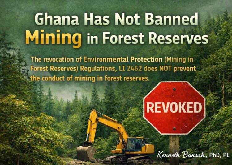 Ghana Not Banned Mining in Forest Reserves - Dr. Ken Bansah Insists 1 Dr. Bansah advocates