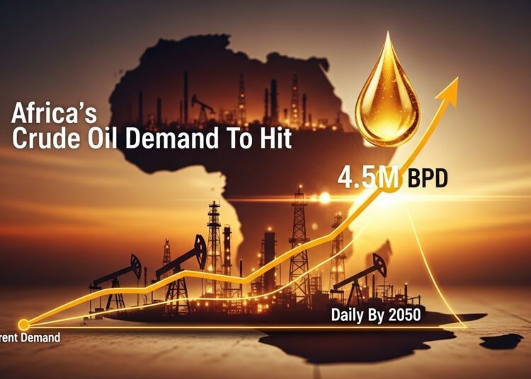 Africa’s Crude Oil Demand to Double by 2050, Requiring $100bn Refining Investment 1 Africa’s Crude Oil Demand To Hit 4.5m Barrels Daily By 2050