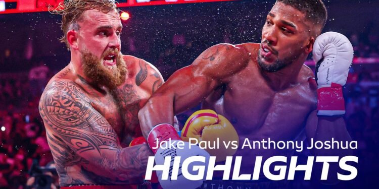 Highlights of Jake Paul vs Anthony Joshua. Jake vs Joshua