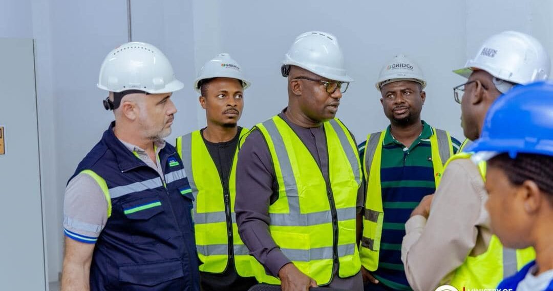 Hon. John Abdulai Jinapor, Minister for Energy and Green Transition inspecting the completion of the AKSA Ahwomaso Power Plant Integration