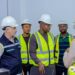 Hon. John Abdulai Jinapor, Minister for Energy and Green Transition inspecting the completion of the AKSA Ahwomaso Power Plant Integration