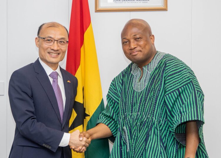 Ablakwa Bids Outgoing Chinese Ambassador Farewell, Hails Historic Impacts 1 Ghana’s Minister for Foreign Affairs, Hon Samuel Okudzeto Ablakwa, with outgoing Chinese Ambassador to Ghana, H. E. Tong Defa