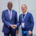 Ghana's Minister for Education and Member of Parliament for Tamale, Hon Haruna Iddrisu, engages with the Vice President of Google on the sidelines of the Generative AI summit in the United Kingdom