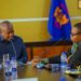 President John Dramani Mahama (L) Franklin Cudjoe, Founding President IMANI Centre for Policy and Education (R)