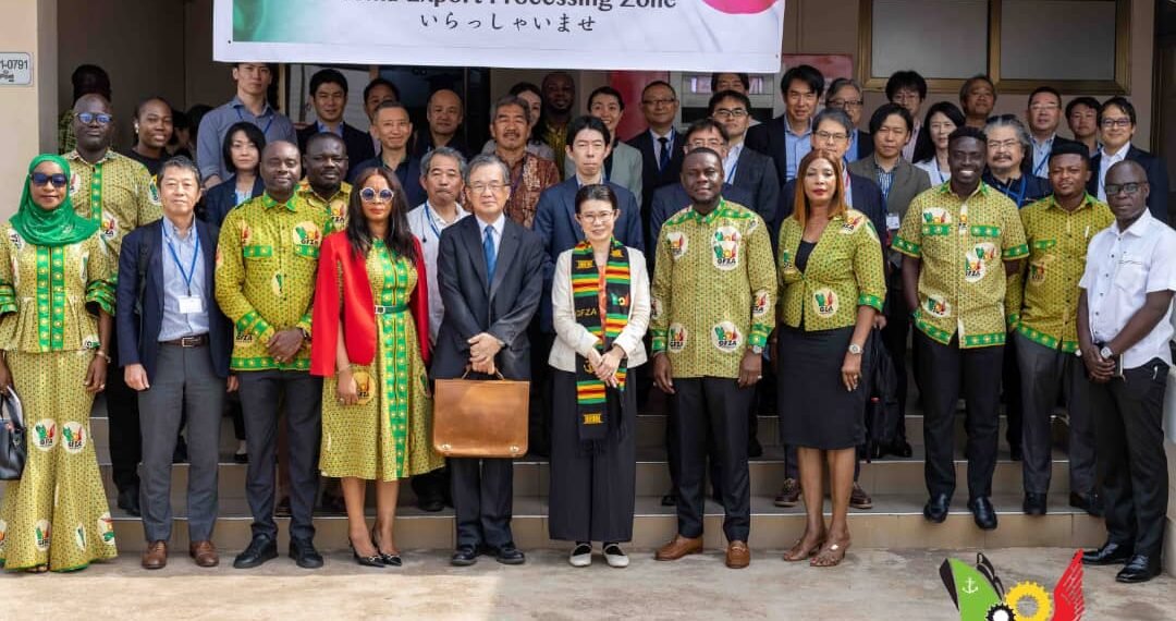 Latif Wiredu Appau, Deputy CEO of GFZA, With Dr. Kunimitsu Ayano, Japanese State Minister for Foreign Affairs, and Representatives