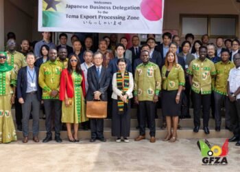 Latif Wiredu Appau, Deputy CEO of GFZA, With Dr. Kunimitsu Ayano, Japanese State Minister for Foreign Affairs, and Representatives