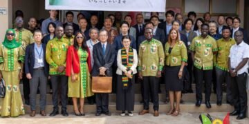 Latif Wiredu Appau, Deputy CEO of GFZA, With Dr. Kunimitsu Ayano, Japanese State Minister for Foreign Affairs, and Representatives