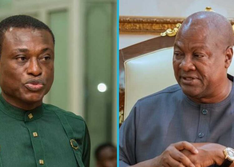 Special Prosecutor, Kissi Agyebeng (L) and President John Dramani Mahama(R)