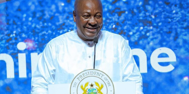 HE John Dramani Mahama, President of Ghana at First Sky Group End of Year Thanksgiving Service at AICC