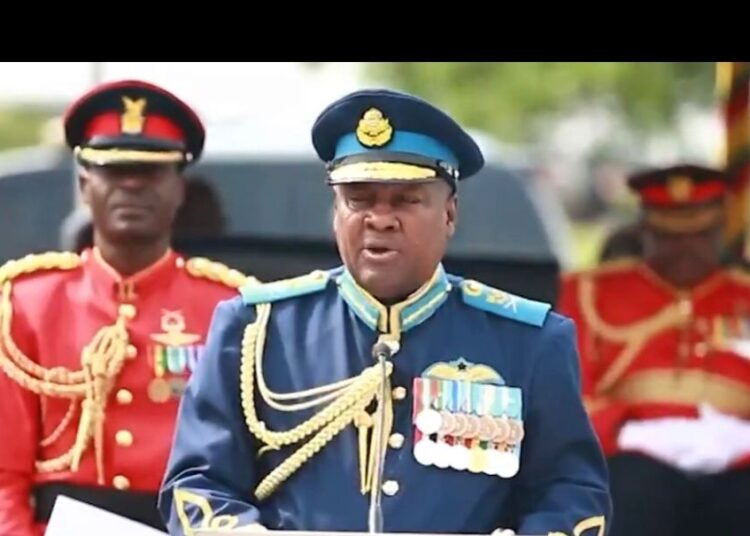 HE John Dramani Mahama,  President of the Republic and Commander in Chief of the Ghana Armed Forces