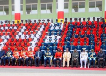 Mahama Commissions 263 Officer Cadets into Ghana Armed Forces 2 President of Ghana and Command-in-chief HE John Dramani Mahama, in a picture with the commissioned 263 officer cadets into the Ghana Armed Forces