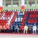 President of Ghana and Command-in-chief HE John Dramani Mahama, in a picture with the commissioned 263 officer cadets into the Ghana Armed Forces