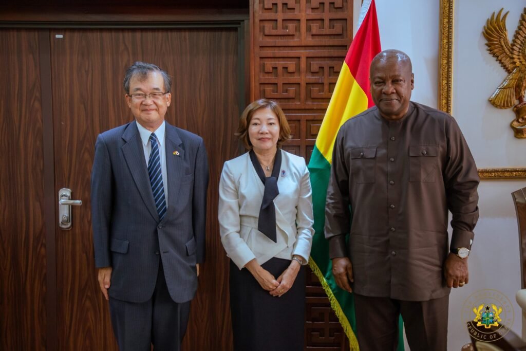 Mahama to Break Ground for Volivo Bridge Project 3 Mahama with JICA Team on Volovo Bridge